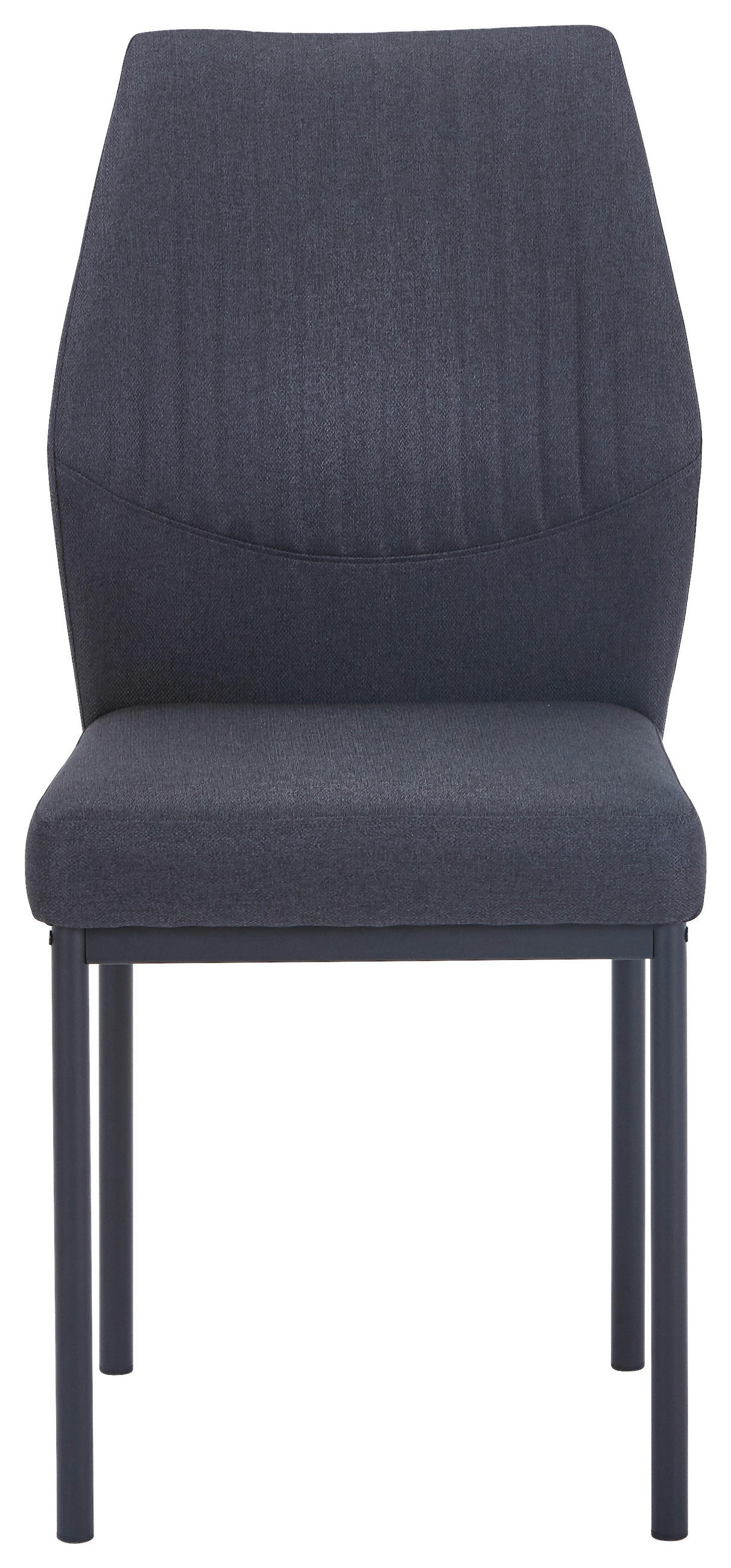 STUHL  in Eisen Leinenoptik Metall, Textil  - Dunkelgrau/Schwarz, MODERN, Textil/Metall (46/98/58,5cm) - Carryhome