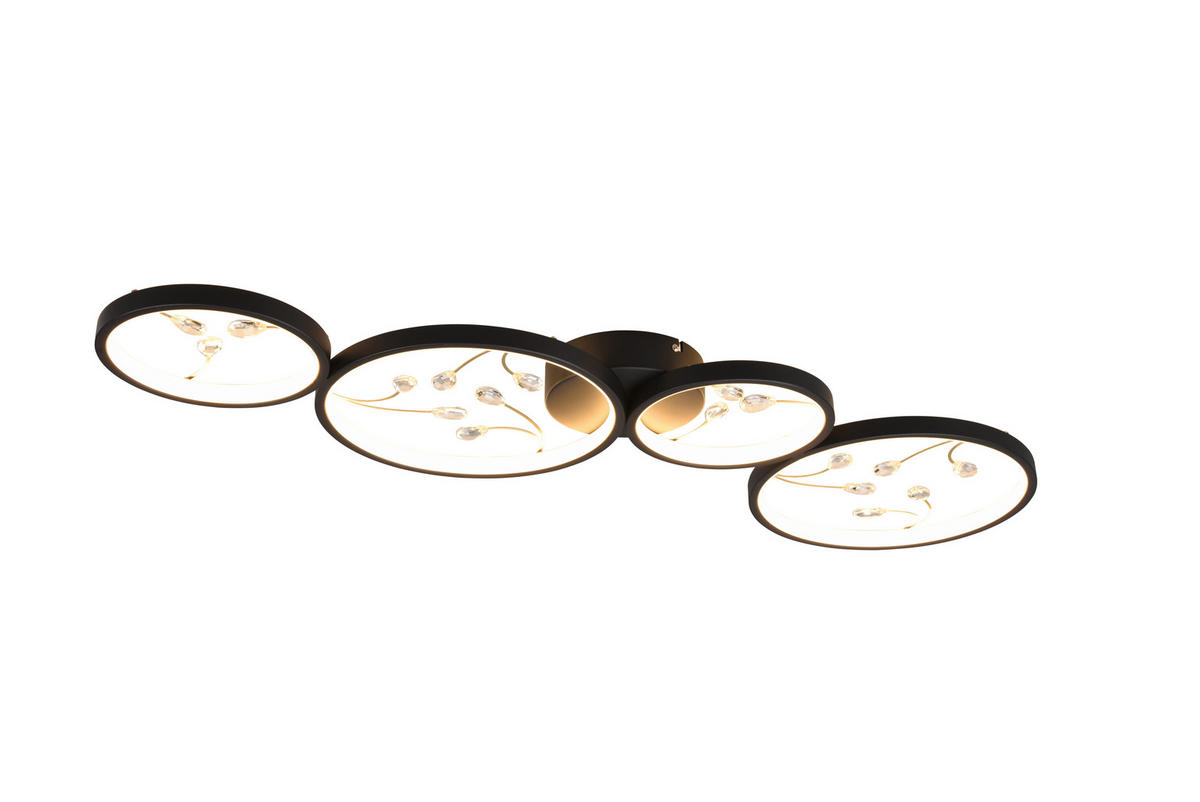 LED PLAFONJERA - crna, Lajfstajl, metal (95/40/6,5cm)