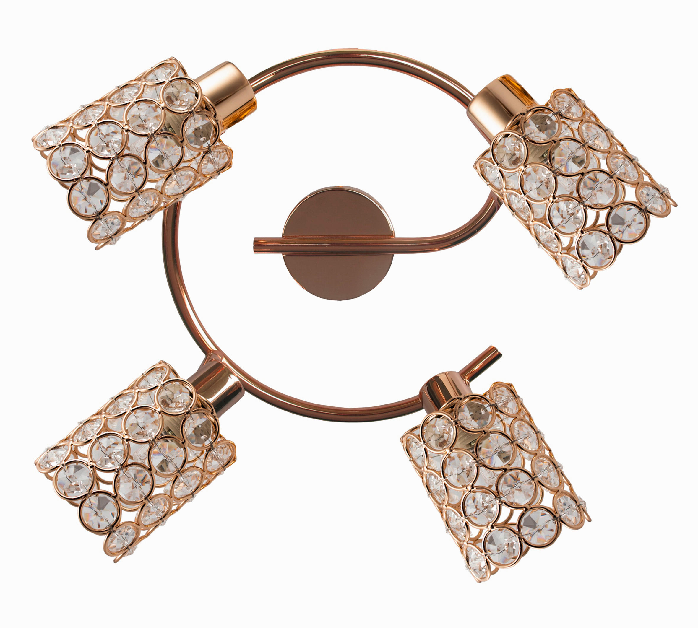 SPOTLIGHT York 44/17 cm   - roséguld/transparent, Klassisk, metall/glas (44/17cm)