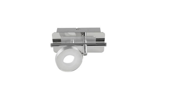 LED-STRAHLER 17,5/9/18,5 cm - Chromfarben/Alufarben, Trend, Metall (17,5/9/18,5cm) - Novel
