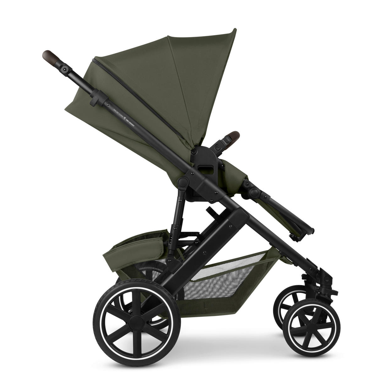 KINDERWAGENSET  Salsa Core All in One  Olive  - Dunkelgrün/Schwarz, Basics, Textil/Metall (63/123/97cm) - ABC Design