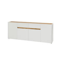 SIDEBOARD  223/86/40 cm 2 Schublade(n)  - Eiche Wotan/Schwarz, Design, Holzwerkstoff/Kunststoff (223/86/40cm) - Modante