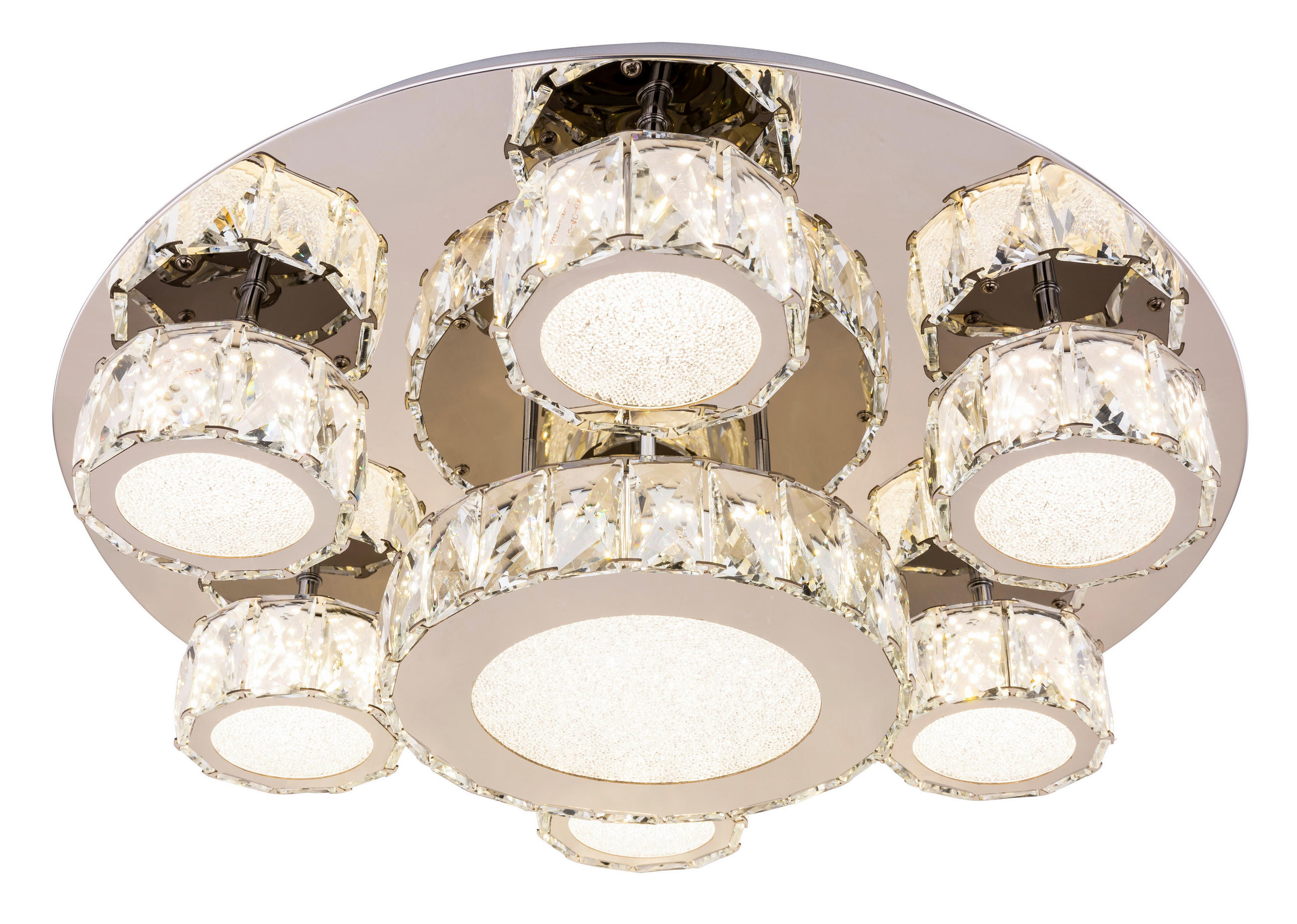LED-DECKENLEUCHTE 55/15 cm   - Klar/Chromfarben, Design, Kunststoff/Metall (55/15cm)