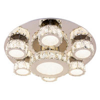 LED-DECKENLEUCHTE 55/15 cm   - Klar/Chromfarben, Design, Kunststoff/Metall (55/15cm)