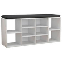 SCHUHREGAL 104/50/30 cm  - Weiss, Design, Holzwerkstoff (104/50/30cm) - MID.YOU