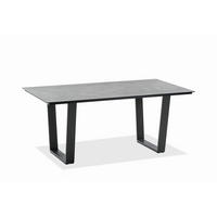 GARTENTISCH Kunststoff Anthrazit, Grau rechteckig  - Anthrazit/Grau, Design, Kunststoff/Metall (160/95/76cm)