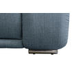 ECKSOFA Blau Struktur  - Chromfarben/Blau, KONVENTIONELL, Textil/Metall (280/310cm) - Carryhome
