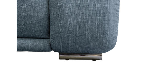 ECKSOFA Blau Struktur - Chromfarben/Blau, KONVENTIONELL, Textil/Metall (280/310cm) - Carryhome