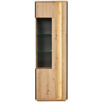 VITRINE  in Anthrazit, Eiche Artisan - Anthrazit/Eiche Artisan, Design, Glas/Holzwerkstoff (64/200/41cm) - Stylife
