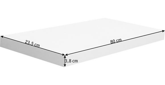 WANDBOARD Weiß  - Weiß, Design, Holzwerkstoff (80/3,8/23,5cm) - Carryhome