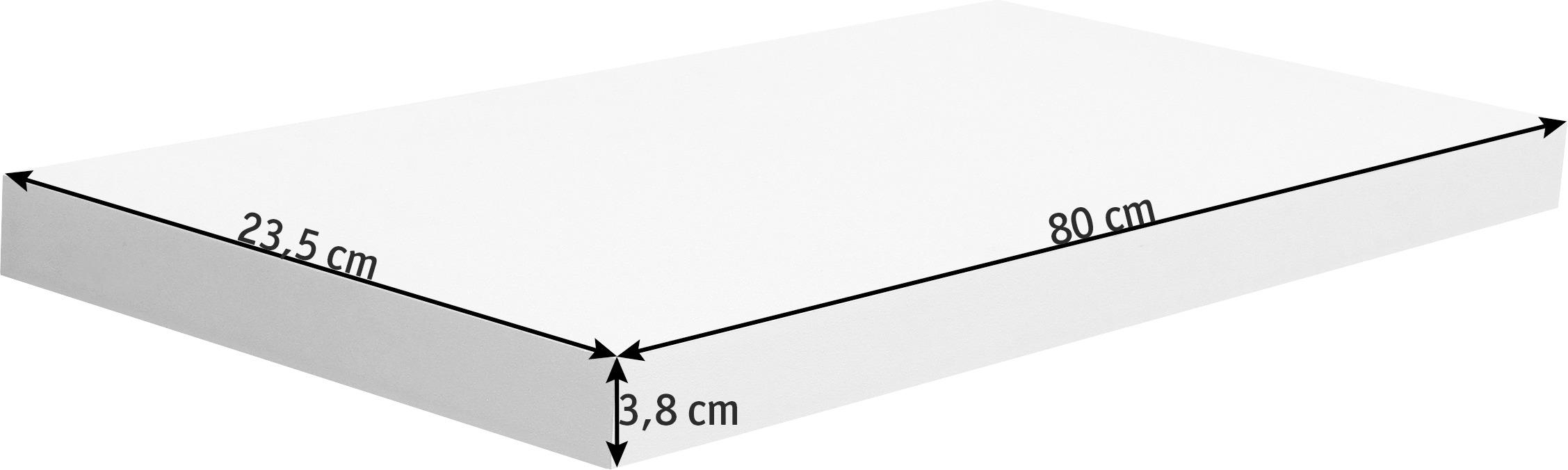 WANDBOARD Weiß  - Weiß, Design, Holzwerkstoff (80/3,8/23,5cm) - Carryhome