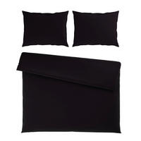 BETTWÄSCHESET 2-teilig TANJA Satin 200/210 cm  - Schwarz, Basics, Textil (200/210cm) - Novel