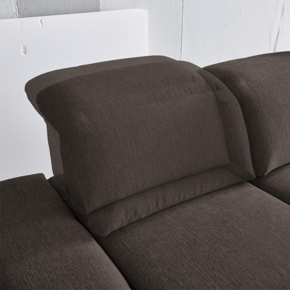 HÖRNSOFFA i vävt tyg brun  - brun/svart, Design, metall/textil (289/180cm) - MID.YOU
