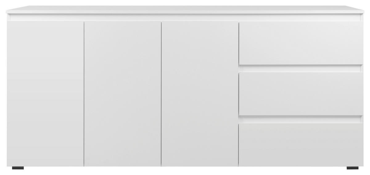 SIDEBOARD Weiß  - Schwarz/Weiß, Design, Holzwerkstoff/Kunststoff (178/80/40cm) - Carryhome