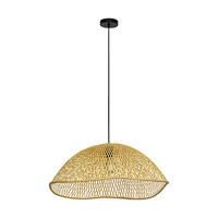 HÄNGELEUCHTE 72/150 cm    - Schwarz, Natur, Holz/Metall (72/150cm) - Eglo