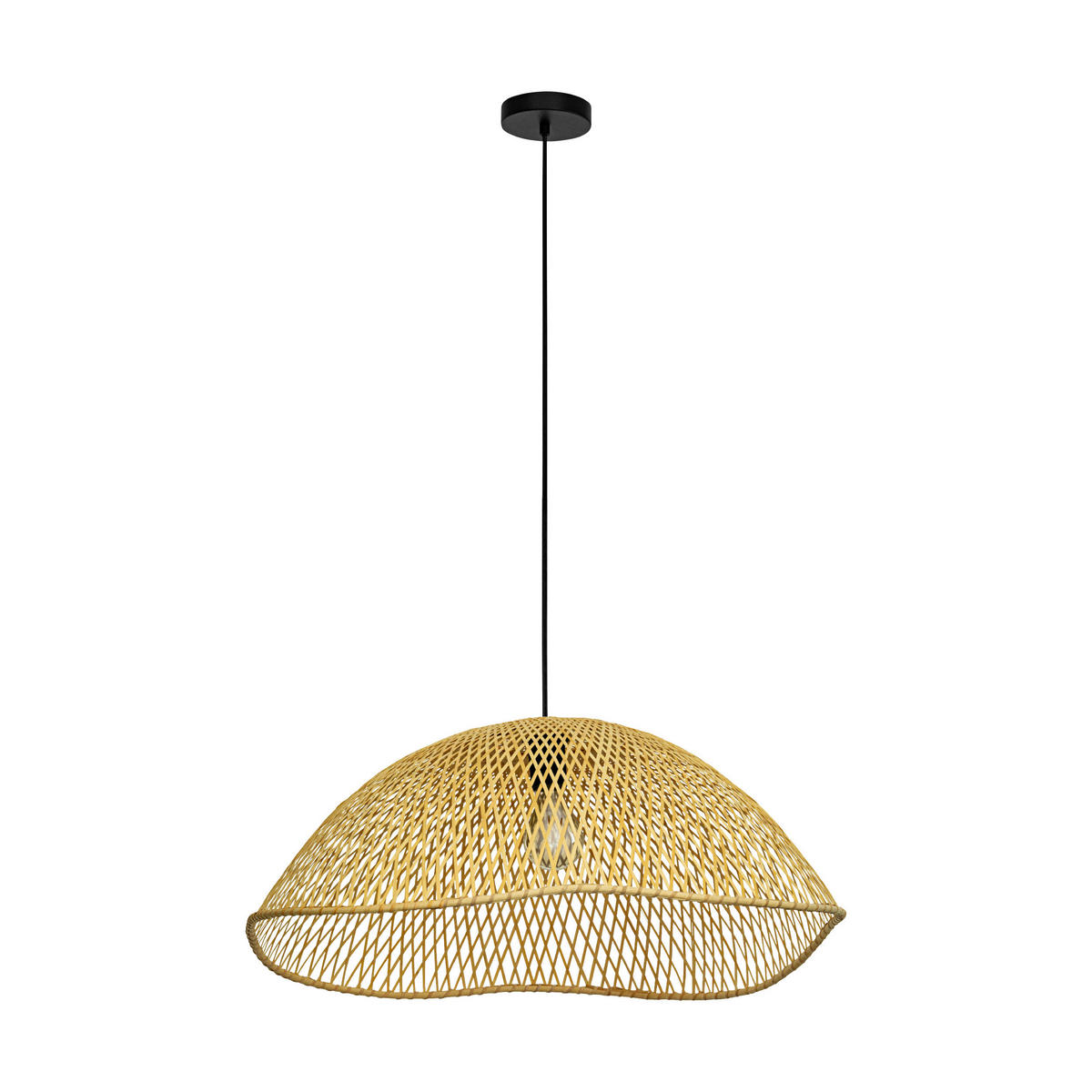 HÄNGELEUCHTE 72/150 cm    - Schwarz, Natur, Holz/Metall (72/150cm) - Eglo