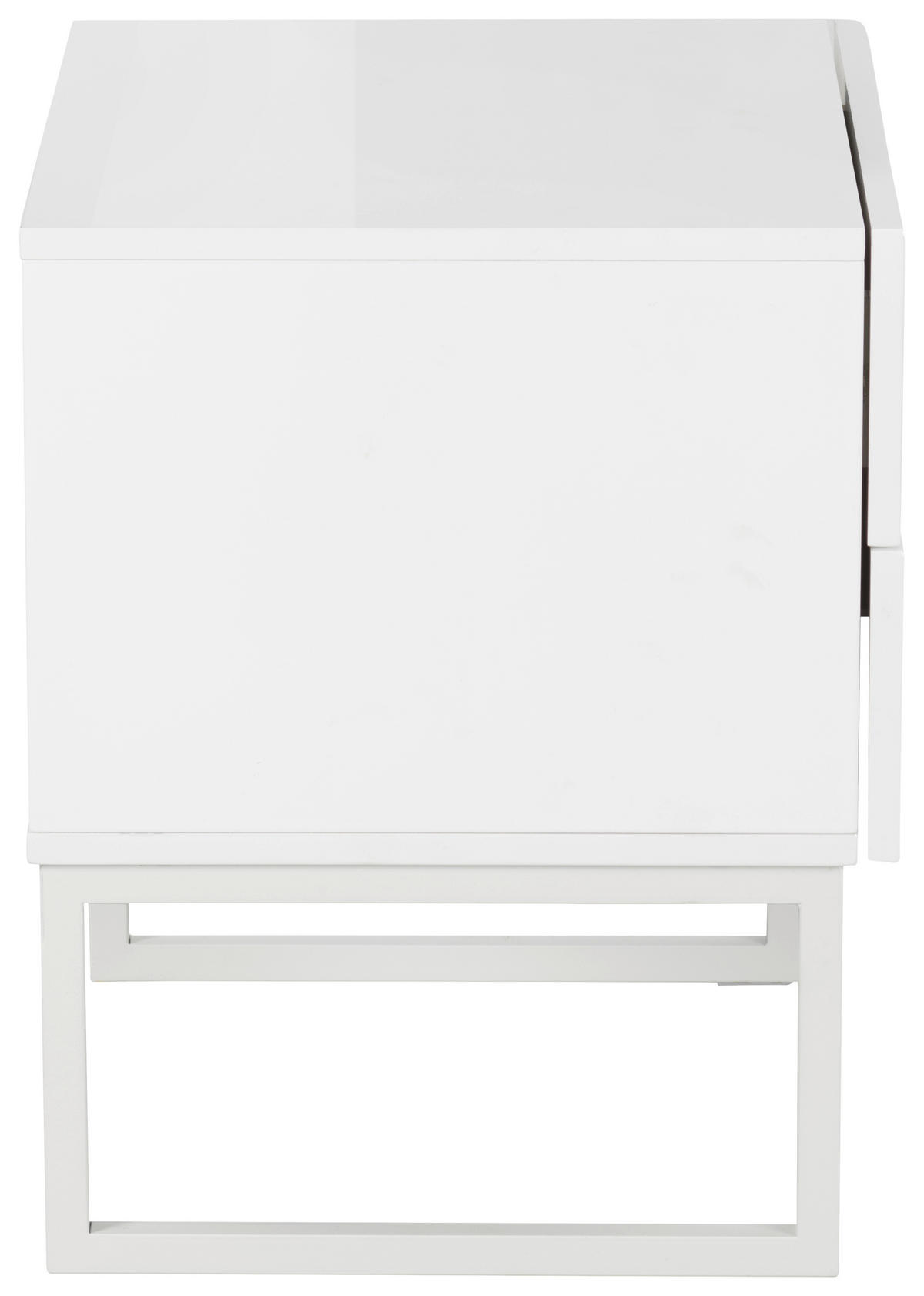 NOČNÝ STOLÍK, biela, 48/50/40 cm - biela, Modern, kov/kompozitné drevo (48/50/40cm) - Livetastic