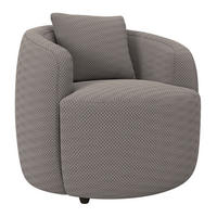 SESSEL in Velours, Struktur Cappuccino  - Schwarz/Cappuccino, MODERN, Kunststoff/Textil (81/74/81cm) - Livetastic