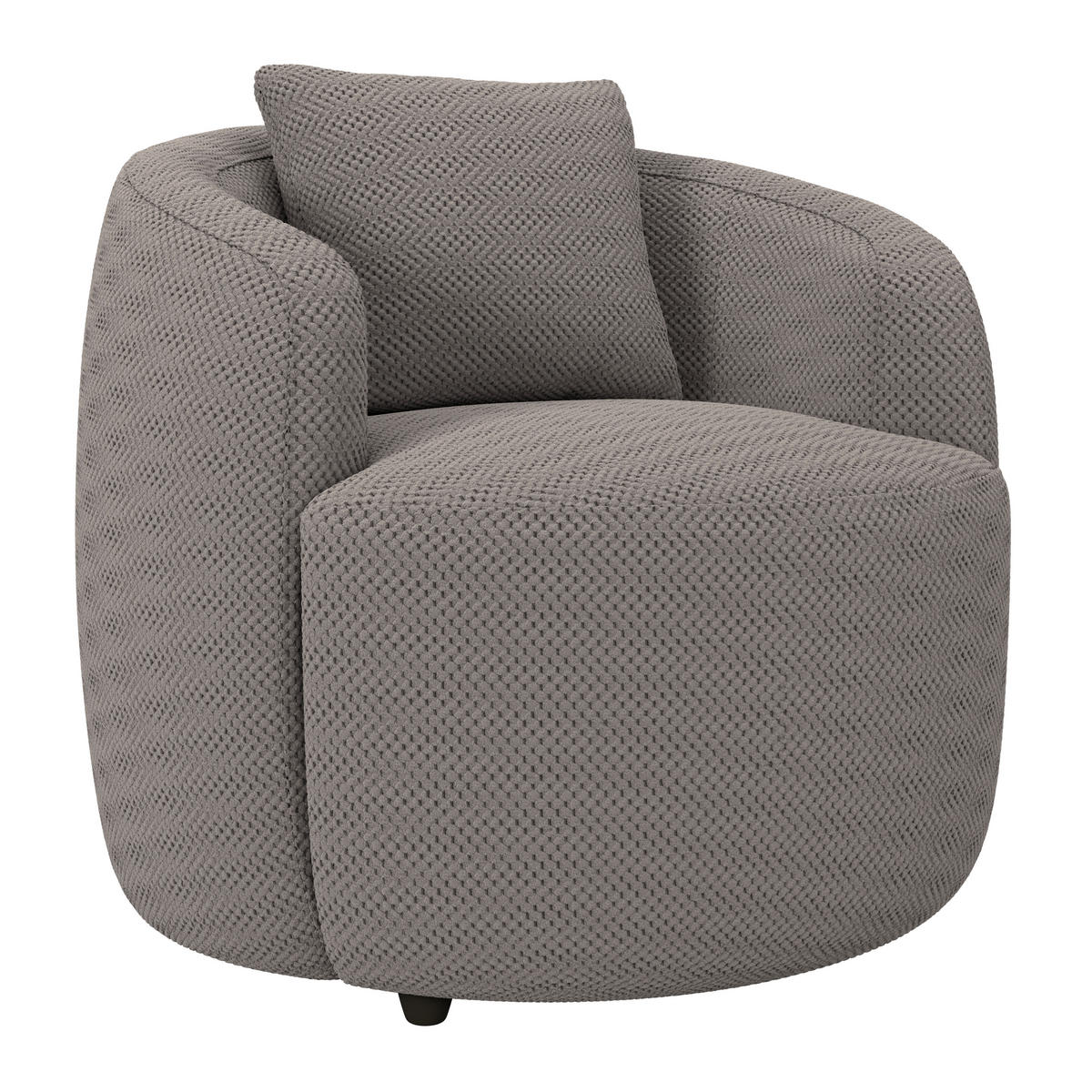 SESSEL in Velours, Struktur Cappuccino  - Schwarz/Cappuccino, MODERN, Kunststoff/Textil (81/74/81cm) - Livetastic