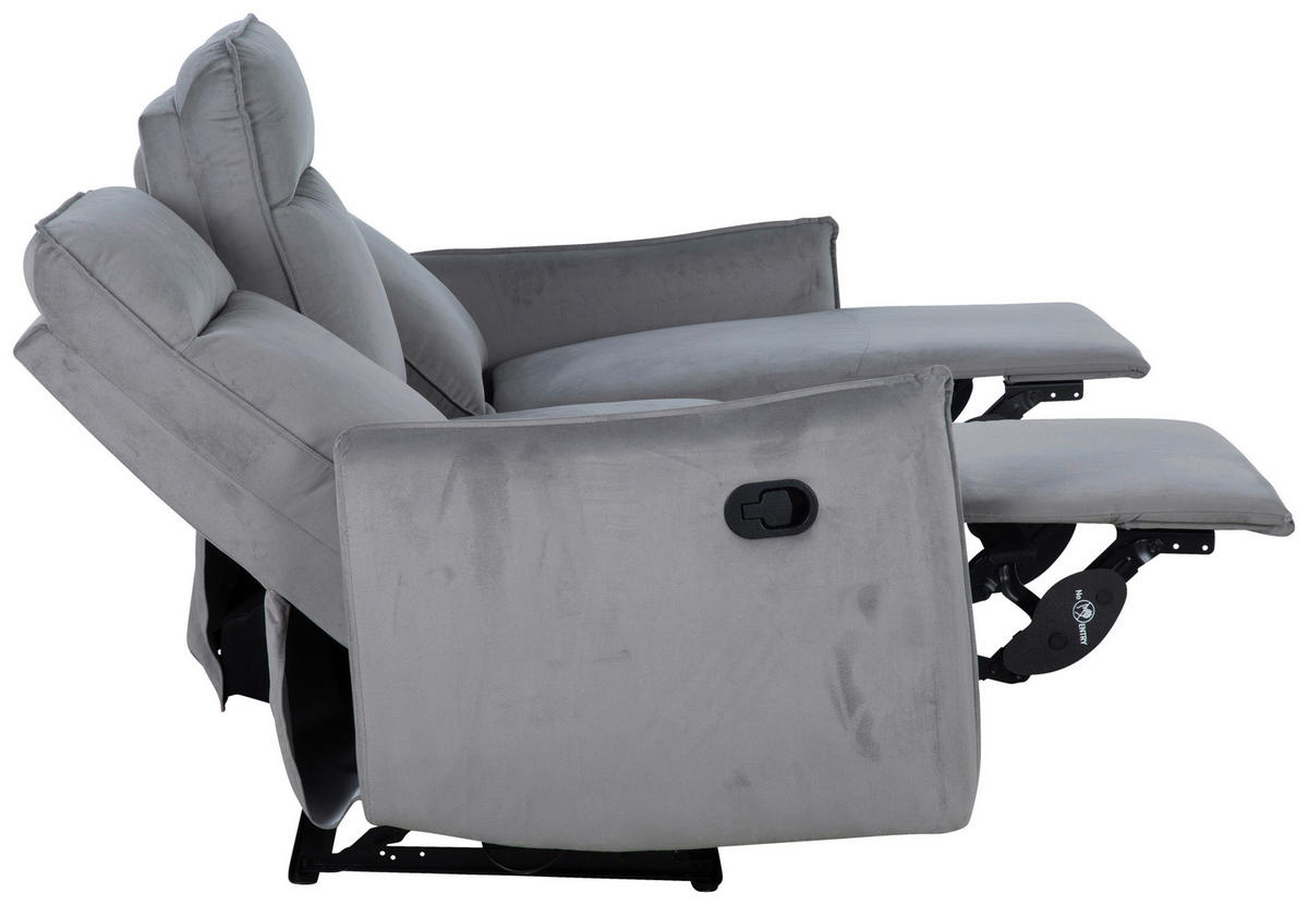 SEDACIA ZOSTAVA, textil, tmavosivá - tmavosivá, Konventionell, kov/textil (72/102/88cm) - P & B