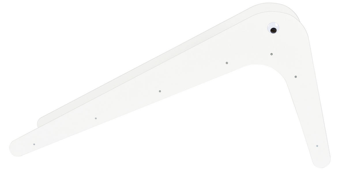 DEČJI TOBOGAN - bela, Osnovno, pločasti materijal (145/68/43cm) - My Baby Lou