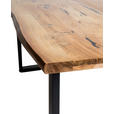 ESSTISCH 180/90/76 cm Echtholz  Holz, Metall Schwarz, Akaziefarben  - Schwarz/Akaziefarben, Design, Holz/Metall (180/90/76cm) - Carryhome