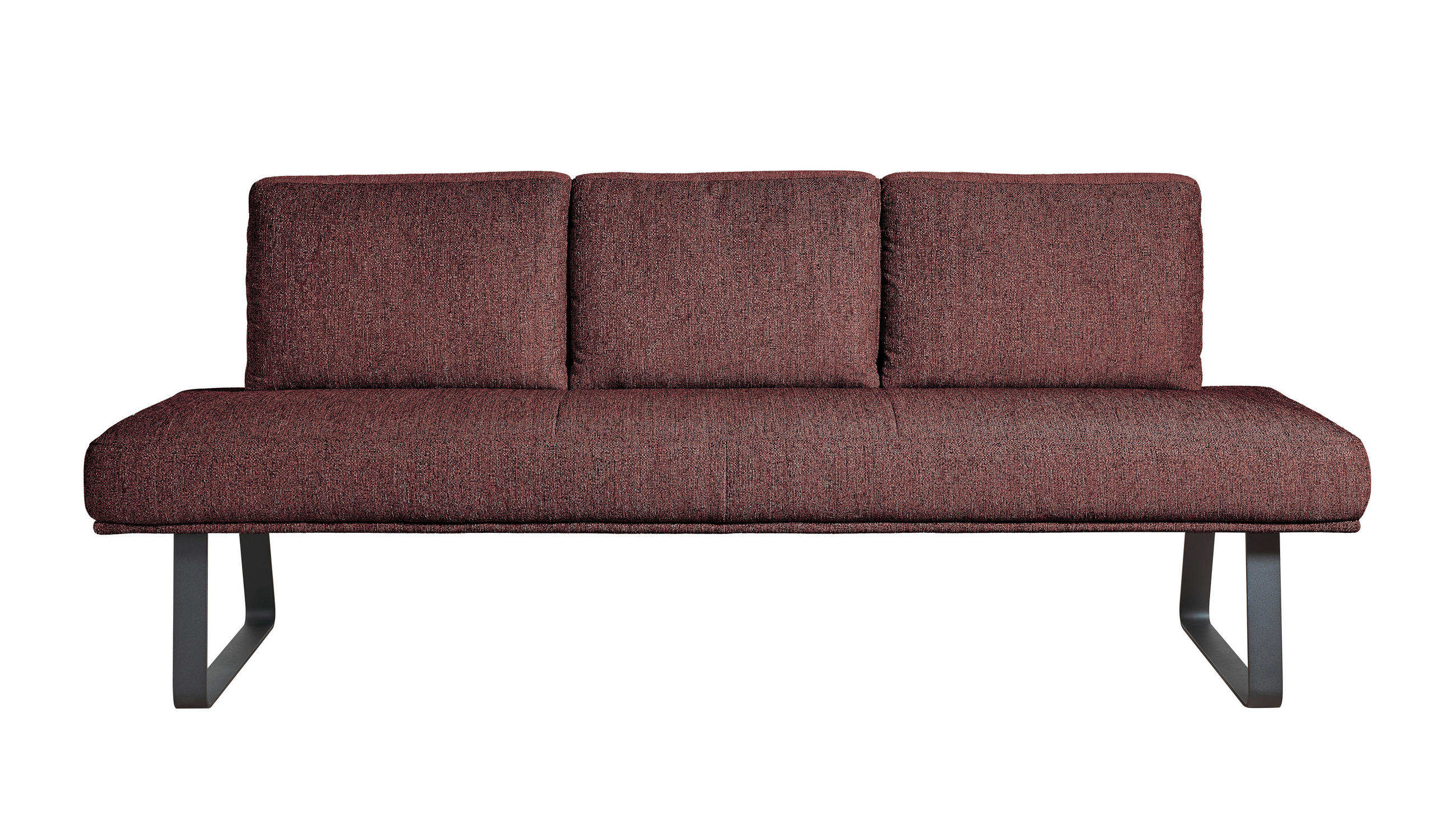 SITZBANK 209/92/78 cm  in Rosa  - Schwarz/Rosa, Design, Textil/Metall (209/92/78cm) - Dieter Knoll