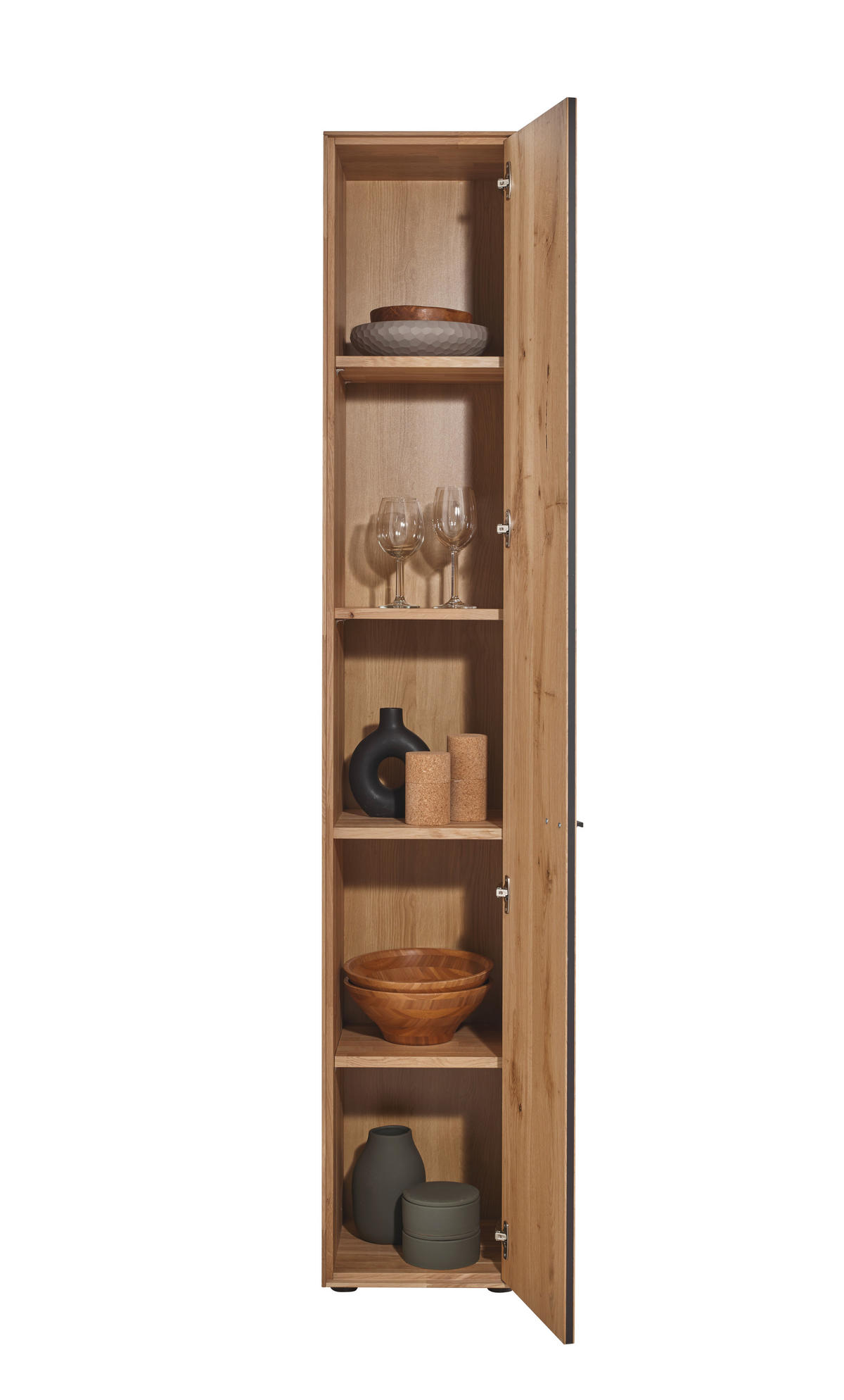 ZEILENSCHRANK Eichefarben  35,5/205,5/37,1 cm  - Eichefarben/Graphitfarben, Design, Holz/Holzwerkstoff (35,5/205,5/37,1cm) - Dieter Knoll
