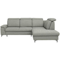 ECKSOFA Struktur Graubraun  - Graubraun/Schwarz, Design, Textil/Metall (292/270cm) - Stylife