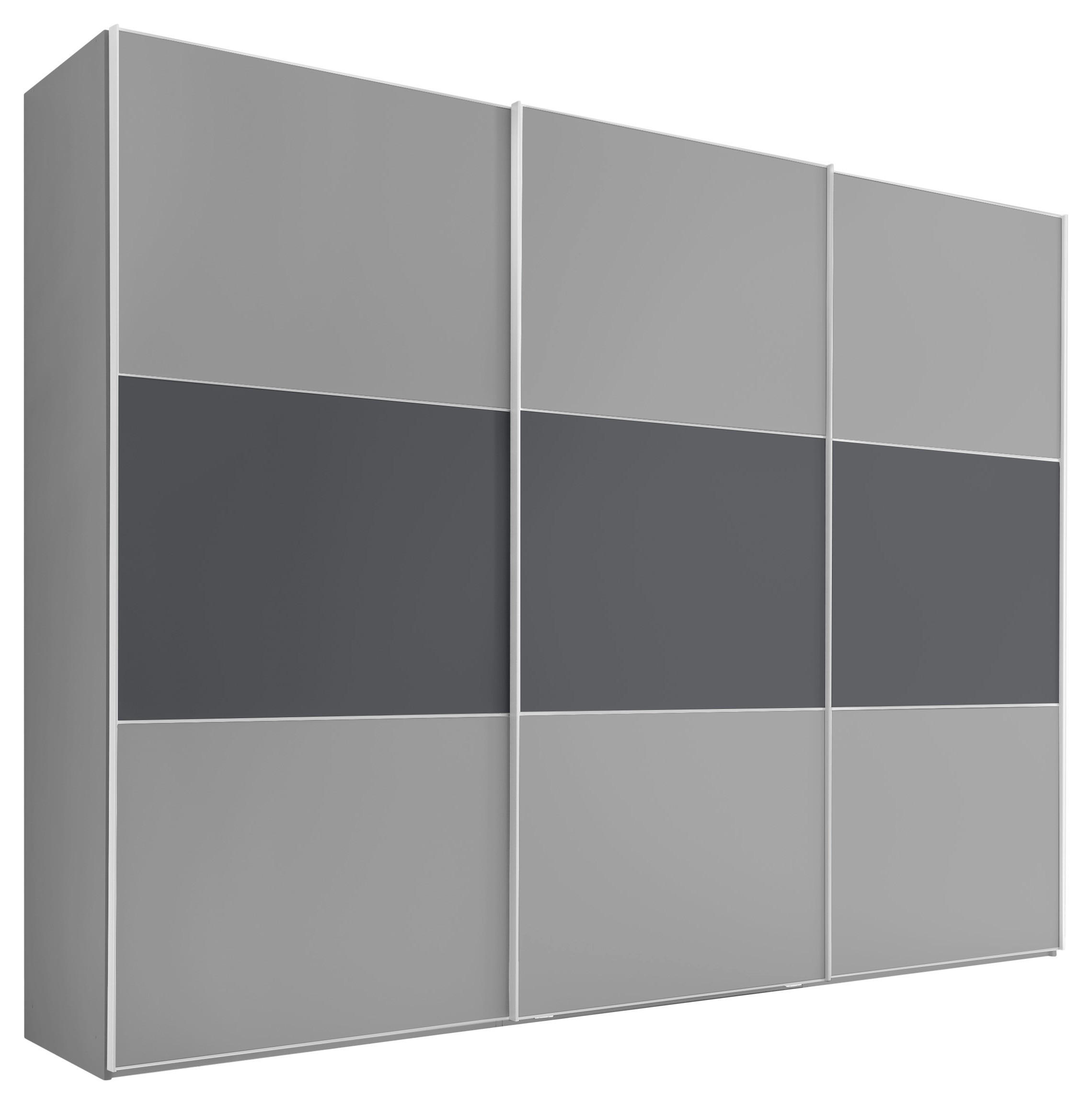 Schwebetürenschrank 336cm Includo, Grau/Anthrazit