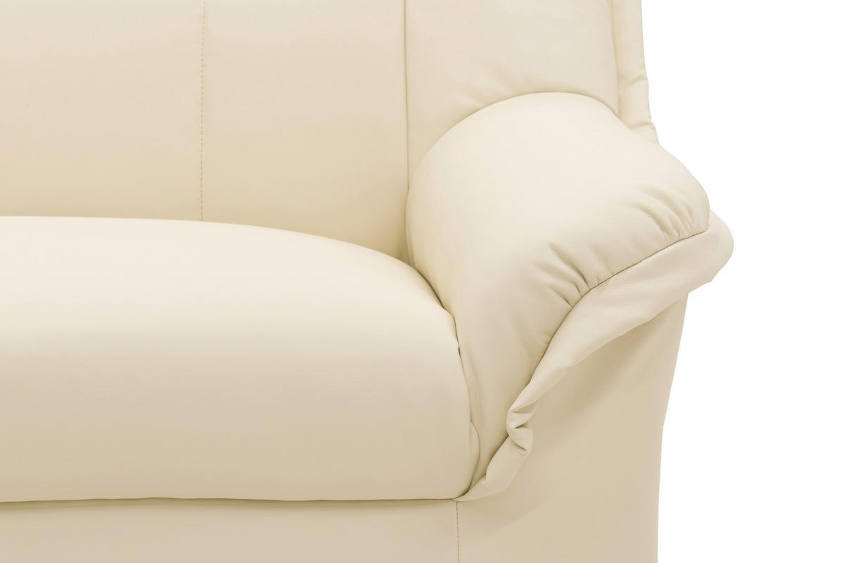 3-SITZER-SOFA BERLIN FK Lederlook Beige  - Beige/Schwarz, KONVENTIONELL, Kunststoff/Textil (178/89/87cm) - MID.YOU