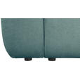 ECKSOFA Petrol Velours  - Petrol/Schwarz, KONVENTIONELL, Kunststoff/Textil (298/168cm) - Carryhome