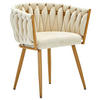 STOLIČKA S PODRÚČKAMI, zamat, béžová - zlatá/béžová, Lifestyle, kov/textil (60/78/55cm) - Ambia Home