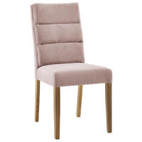 STUHL in Holz, Textil Eichefarben, Altrosa  - Eichefarben/Altrosa, KONVENTIONELL, Holz/Textil (47/95/64cm) - Cantus