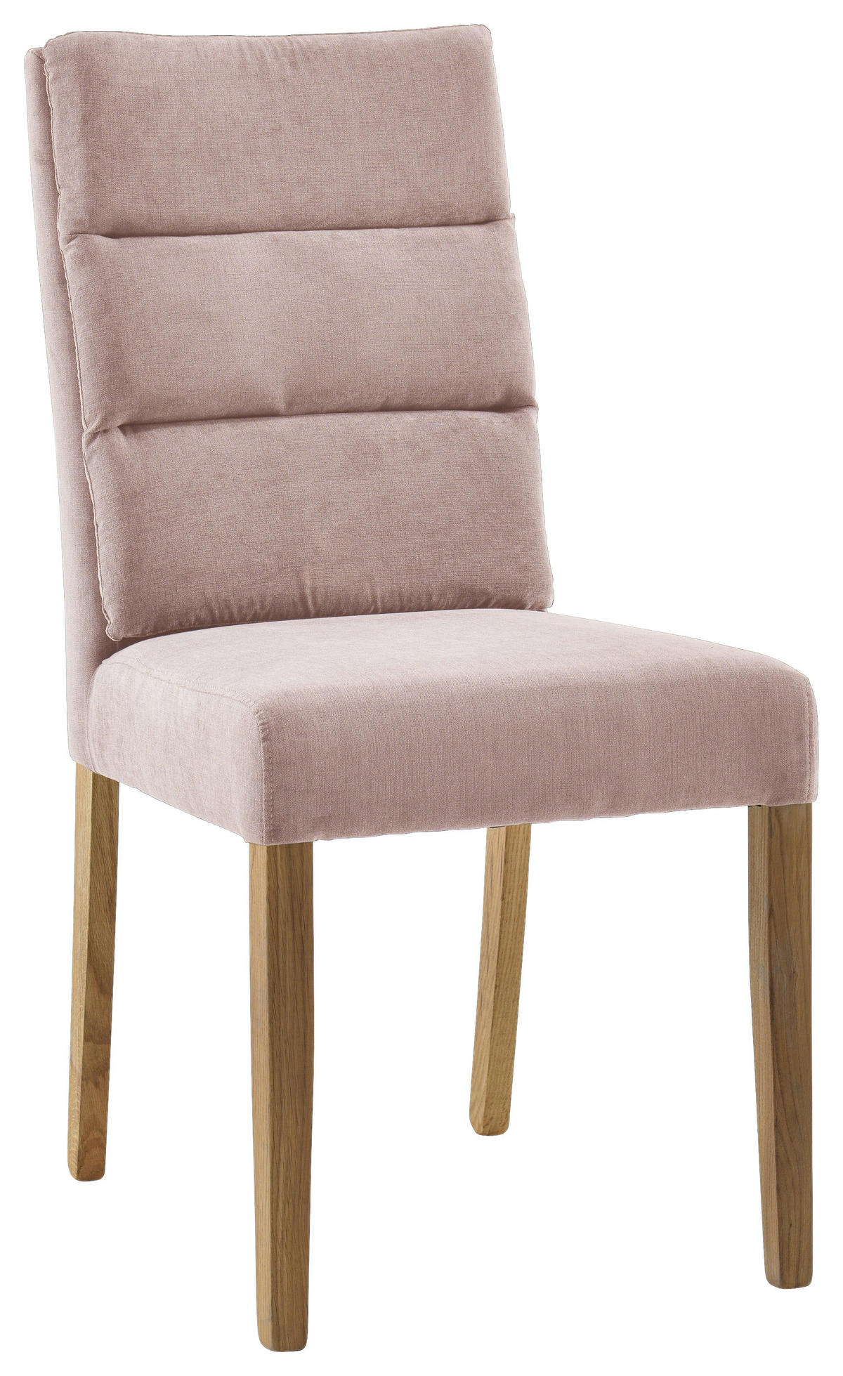 STUHL in Holz, Textil Eichefarben, Altrosa  - Eichefarben/Altrosa, KONVENTIONELL, Holz/Textil (47/95/64cm) - Cantus