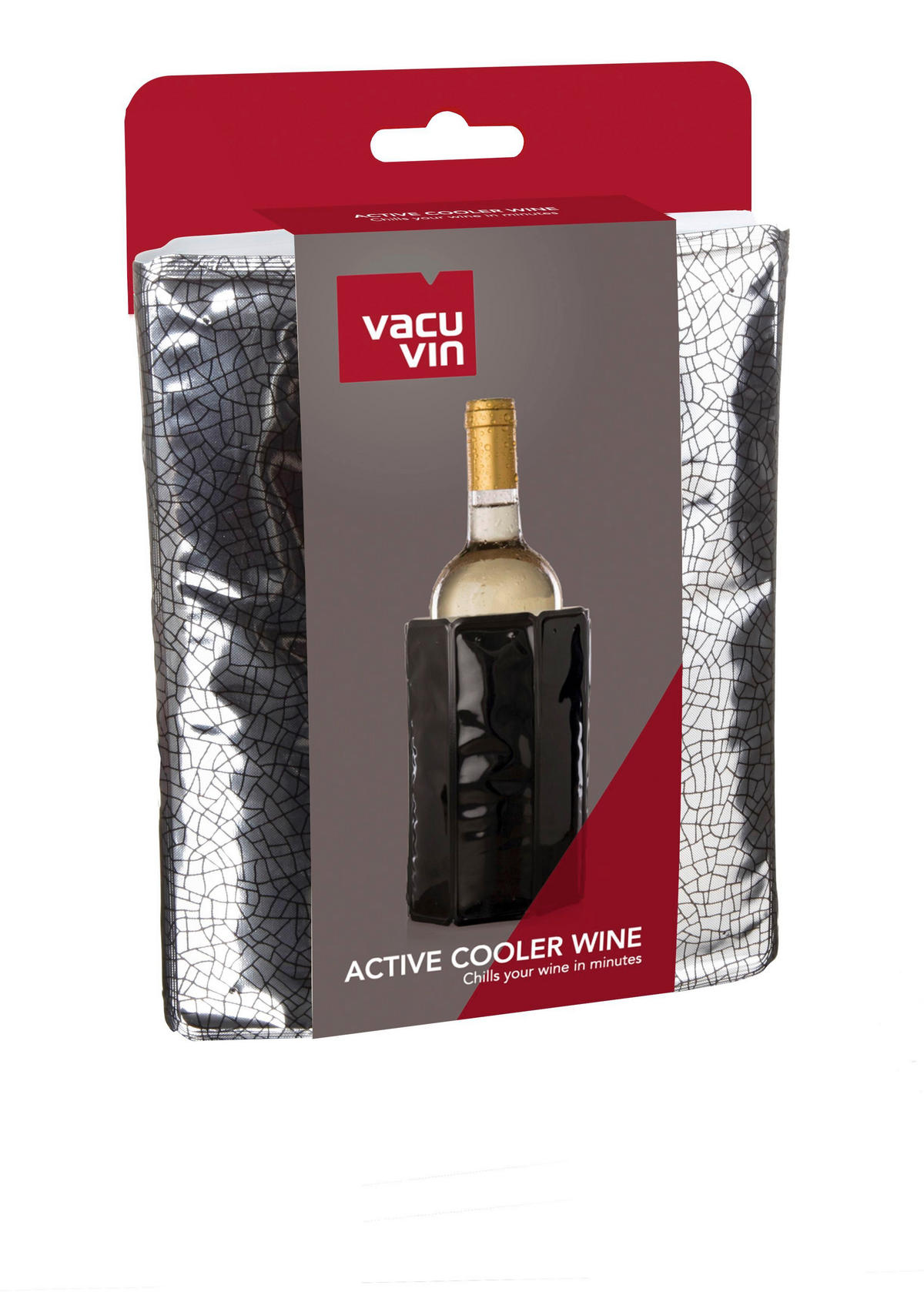 FLASCHENKÜHLER - Silberfarben, Basics, Kunststoff (14.5/3.1/20.8cm) - Vacu Vin