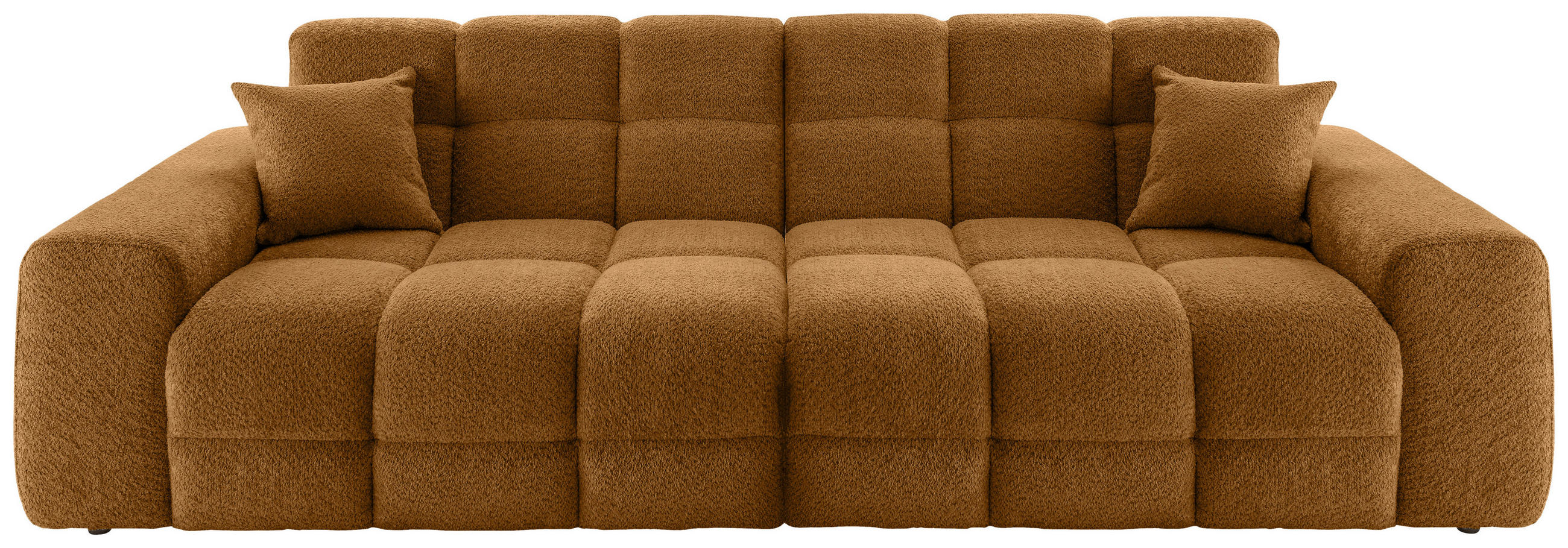VIERSITZER-SOFA in Bouclé Goldfarben  - Goldfarben/Schwarz, MODERN, Kunststoff/Textil (300/87/120cm) - Livetastic