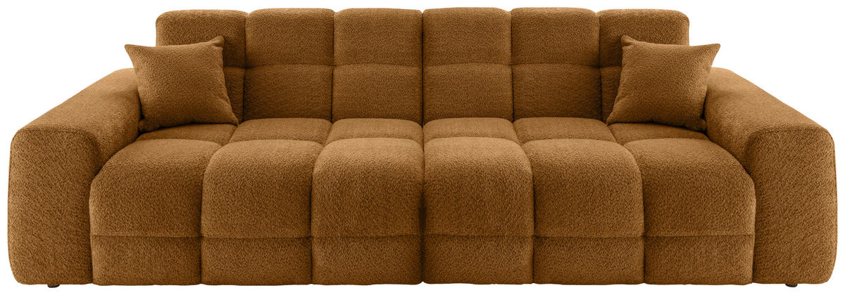 VIERSITZER-SOFA in Bouclé Goldfarben  - Goldfarben/Schwarz, MODERN, Kunststoff/Textil (300/87/120cm) - Livetastic