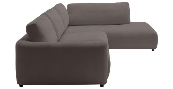 ECKSOFA  in Chenille Dunkelbraun  307/224 cm  - Dunkelbraun/Schwarz, KONVENTIONELL, Kunststoff/Textil (307/224cm) - Hom`in
