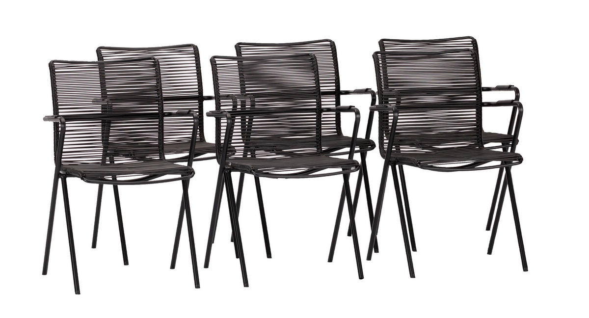 STAPELSESSEL Aluminium Anthrazit, Schwarz  - Anthrazit/Schwarz, Basics, Kunststoff/Metall (55/57/83cm) - Acamp