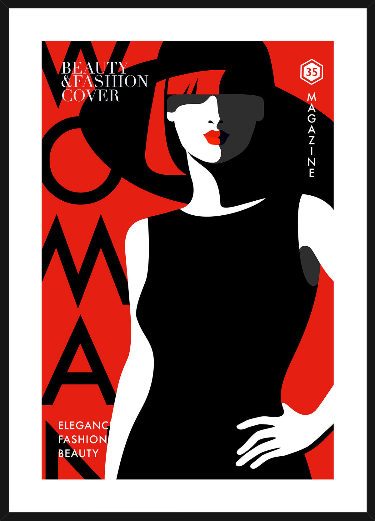 KUNSTDRUCK 51,2/71,2 cm  - Multicolor/Schwarz, Basics, Holzwerkstoff (51,2/71,2cm) - Monee