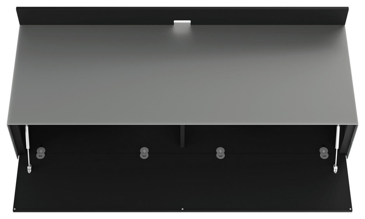 TV-ELEMENT - Chromfarben/Grau, MODERN, Glas/Holzwerkstoff (150,5/53,5/57,0cm) - Musterring