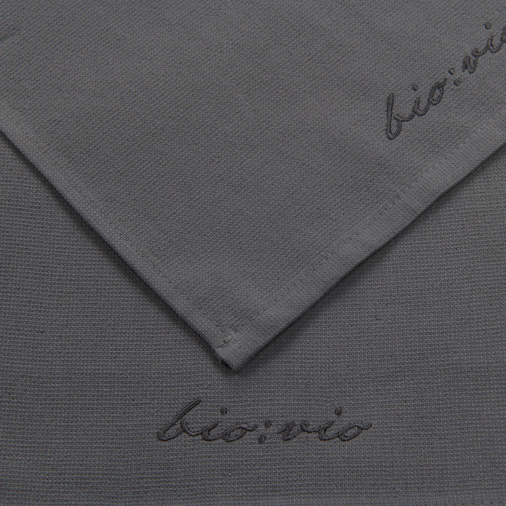 Thumbnail - Bio:Vio Seiftuchset Bonita, Anthrazit, Textil, 4-teilig, Uni, 30x30 cm, hochwertige Qualität, schadstoffgeprüft, Badtext...