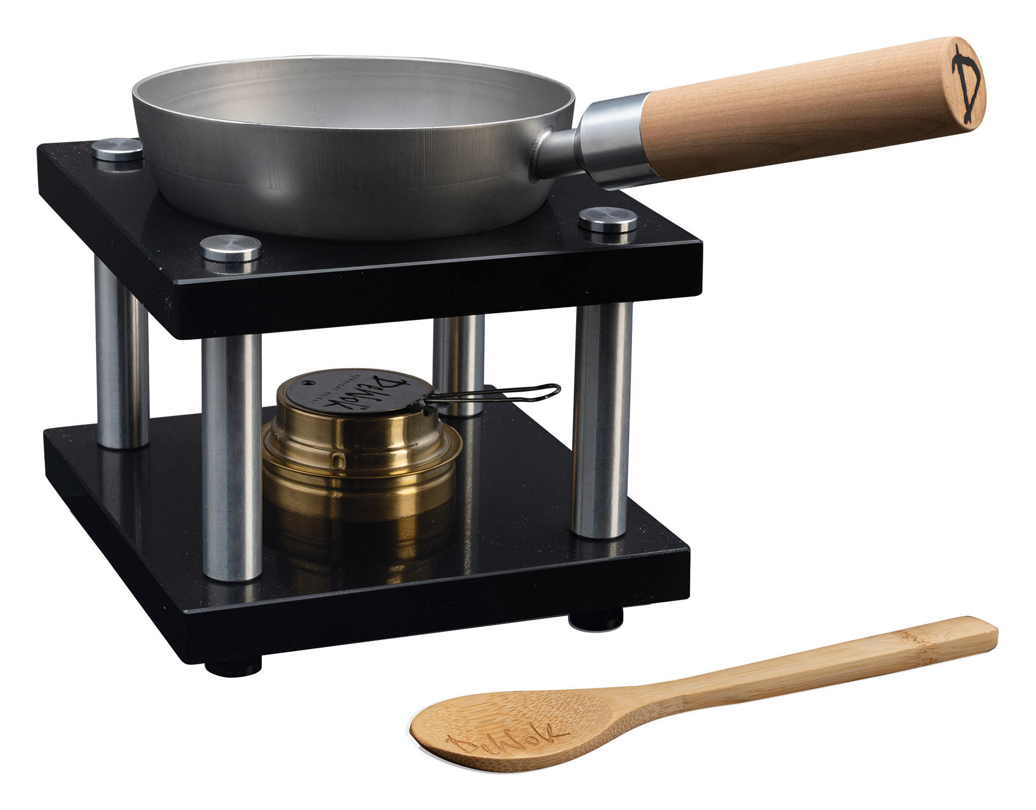 DeWok Mobiler Wok Single Set DeWok  - Schwarz, Basics, Holz/Stein (31,50/31,50/29,50cm)