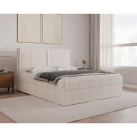 BOXBETT 140/200 cm  in Beige  - Beige/Schwarz, MODERN, Holz/Kunststoff (140/200cm) - Livetastic