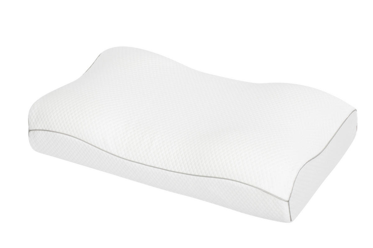 NACKENSTÜTZKISSEN  - Weiß, Textil (59/35/12cm) - Sleeptex