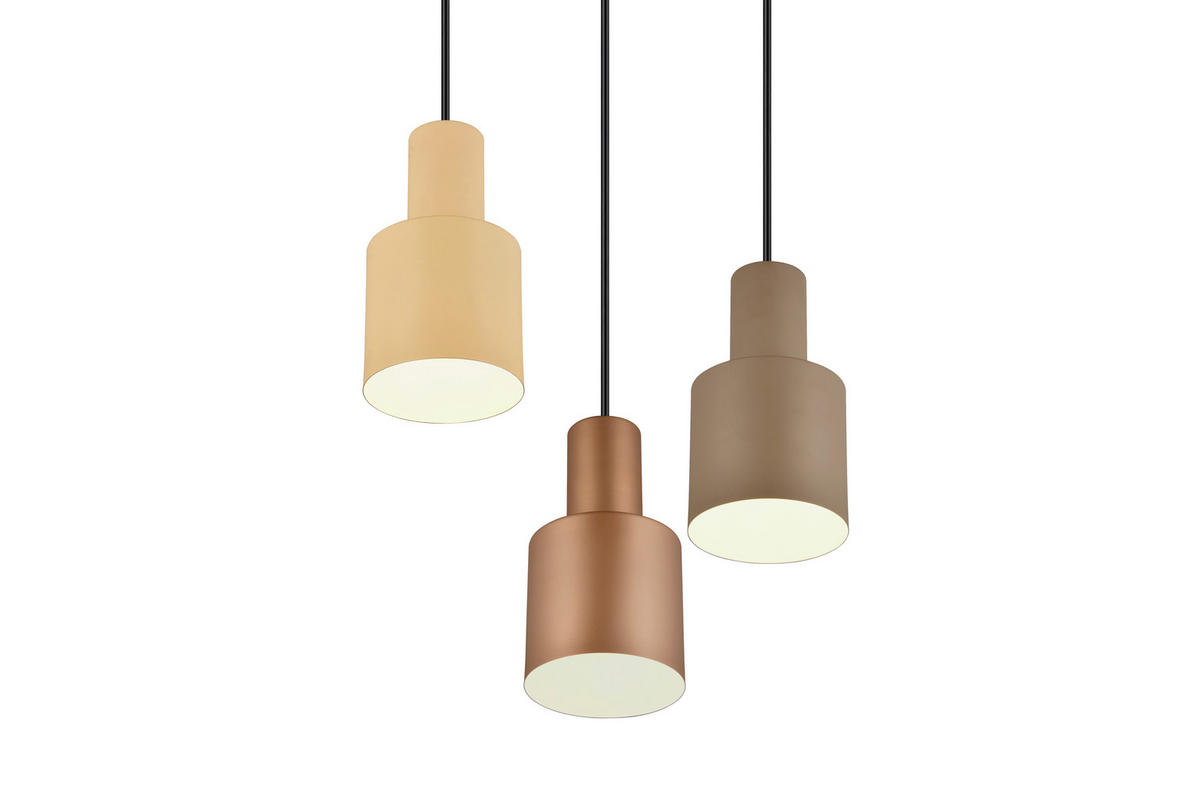 ZÁVĚSNÉ SVÍTIDLO, 37/150 cm  - černá/cappuccino, Konvenční, kov (37/150cm) - Trio Leuchten