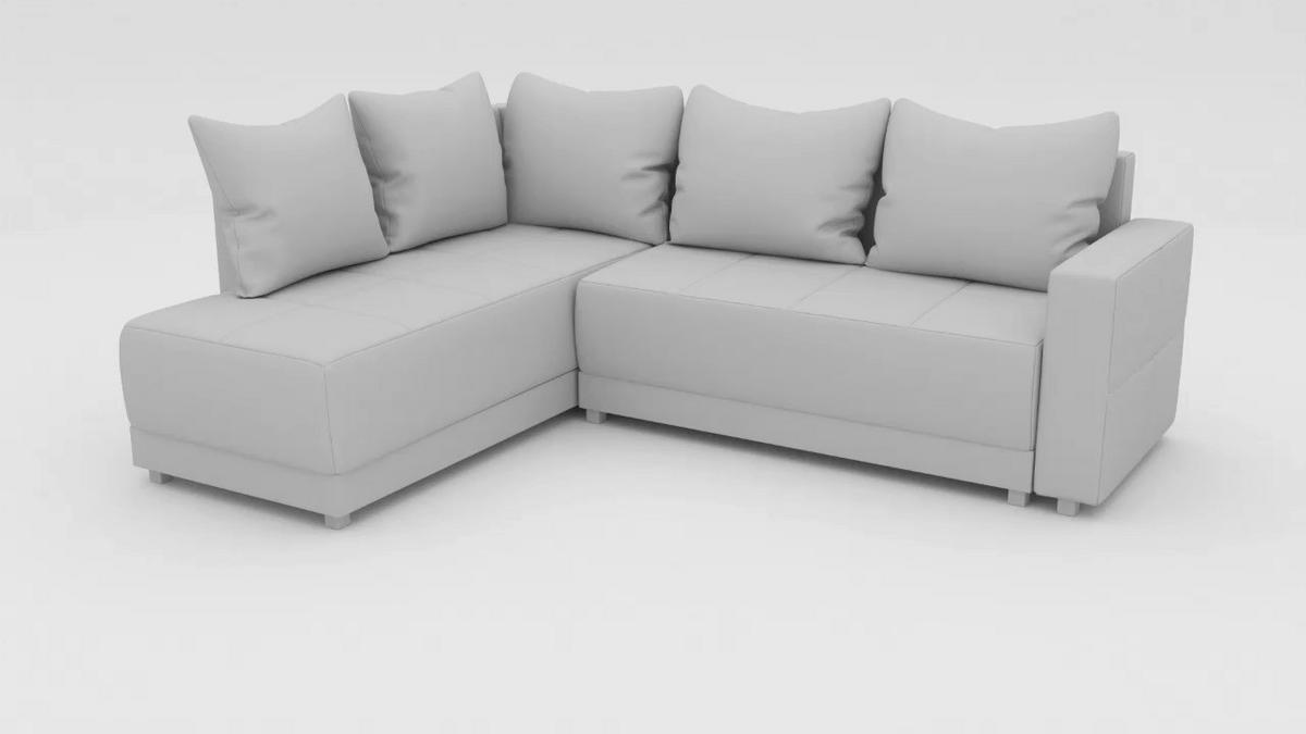 ECKSOFA in Webstoff Blau  - Blau/Naturfarben, Konventionell, Holz/Textil (145/250cm) - MID.YOU