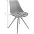 STUHL Lederlook Grau, Naturfarben - Naturfarben/Grau, LIFESTYLE, Holz/Kunststoff (48,5/85/55cm) - Xora