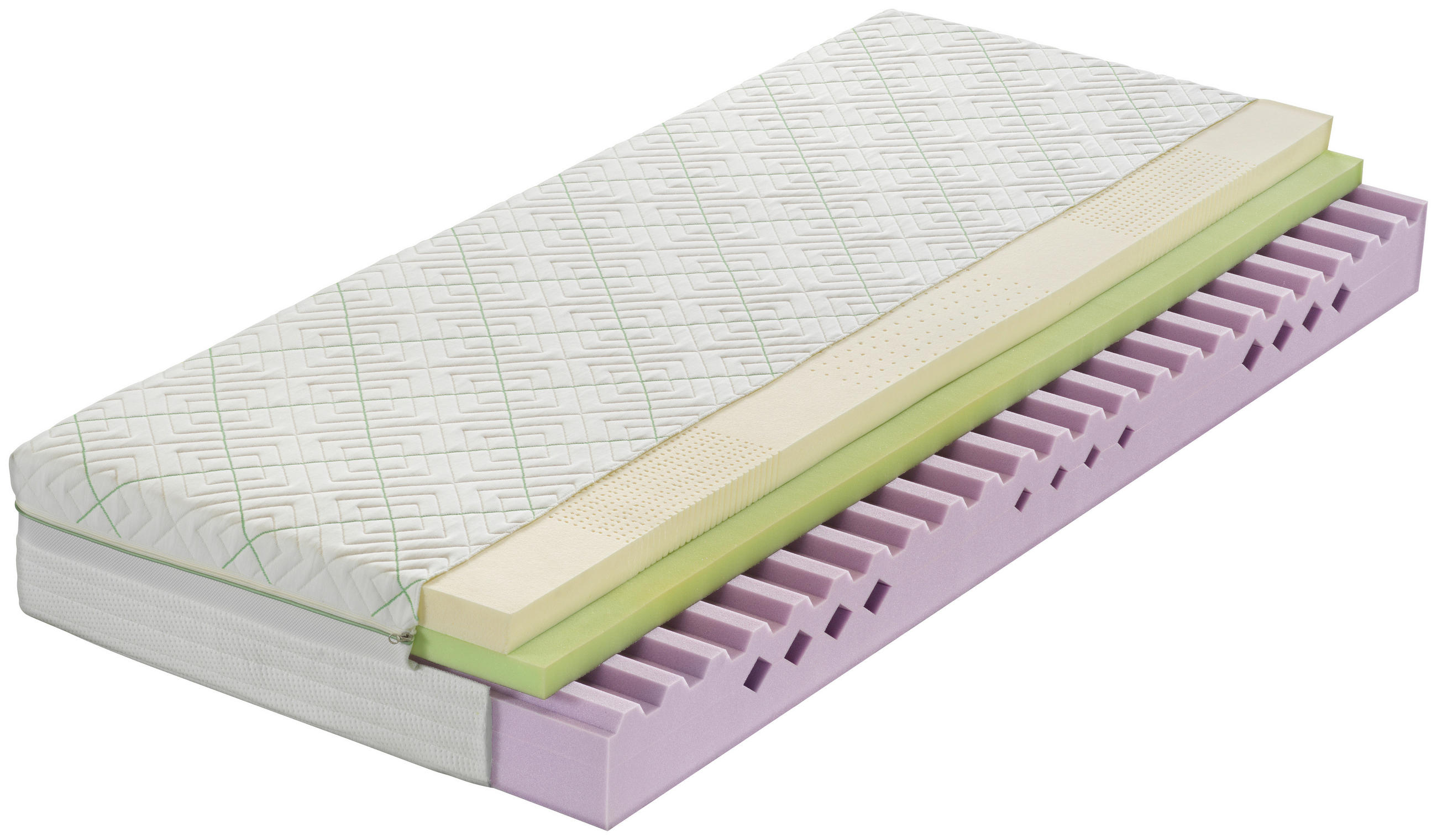 LEŽIŠČE IZ UDOBNE PENE 90/200 cm  - bela, Basics, tekstil/naravni materiali (90/200cm) - Optimo